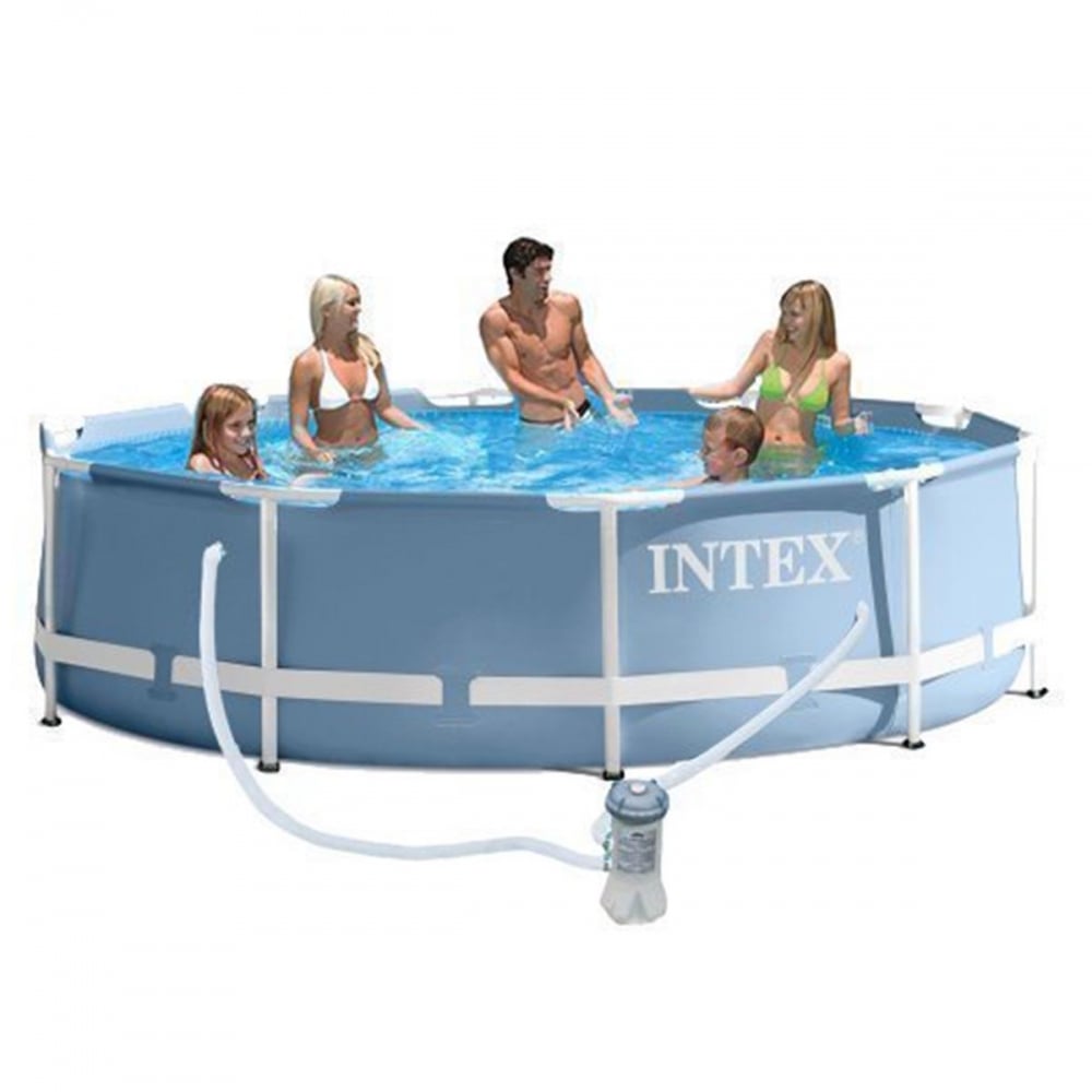 INTEX Prism Frame Pool 10ft x 30inches ( 305 cm X 76 cm ) With Filter Pump Type "H"