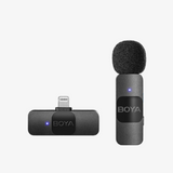 BOYA BY-V1 Wireless Microphone System, Omnidirectional for IOS Devices With 2 Year Official Warranty