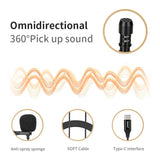 JMARY MC-R2 USB Type C Lavalier Microphone for Android Phones