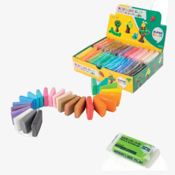 Jordan Chalk Modeling clay, 12 colours in Carton Display , 600 gsm