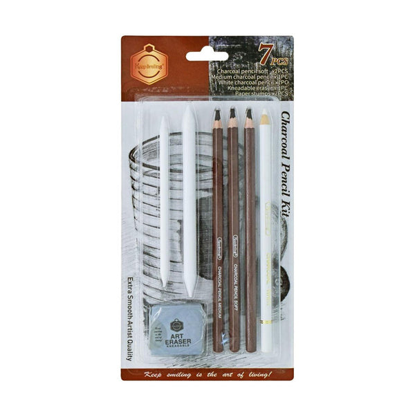 Keep Smiling TB-1109 Charcoal Pencil Kit – 7 Pcs Set