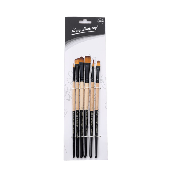 Keep Smiling Mix Paint Brush Set of 6