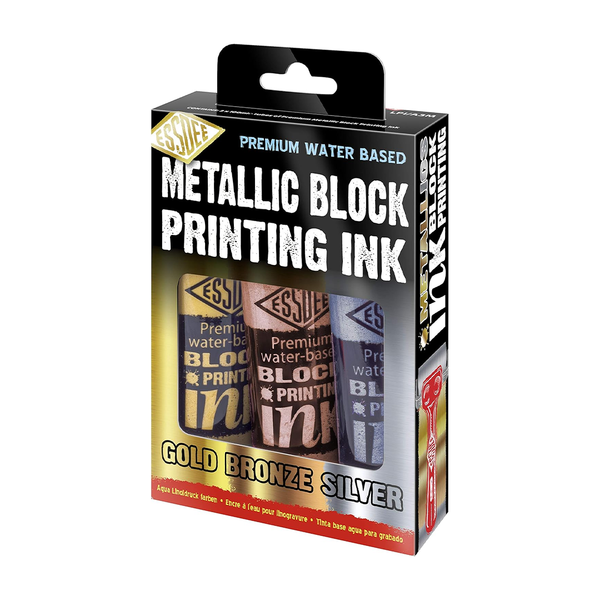 Lino Block Printing Inks Pack of 3 x 100ml LPI/A3M