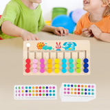 Montessori Wooden Puzzle Slide and Color Game