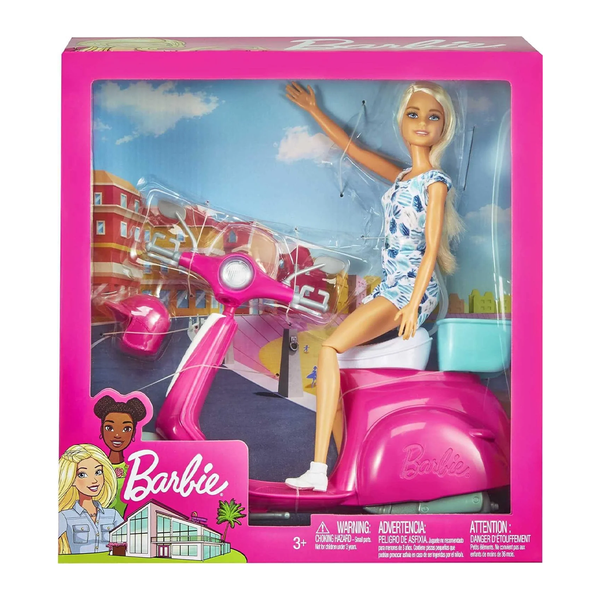 Mattel Barbie Doll and Scooter Set GBK85