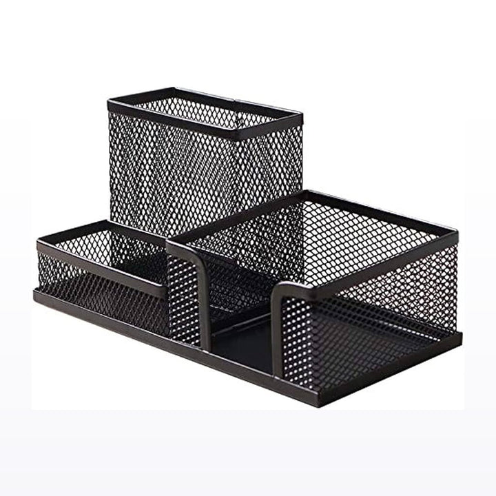 Metal Mesh Desk Organizer 3 Compartment – thestationerycompany.pk