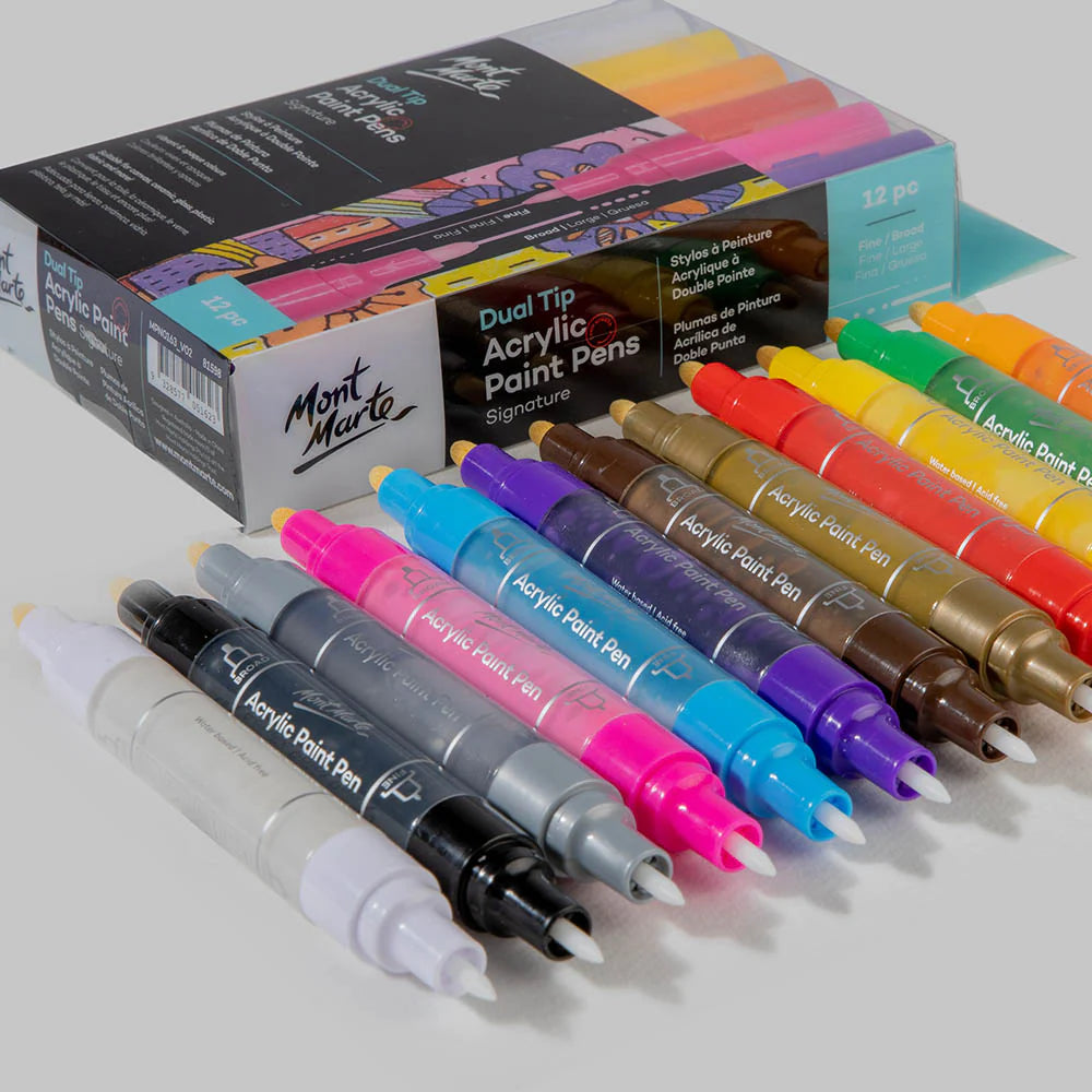 https://www.thestationerycompany.pk/cdn/shop/files/Mont-Marte-Dual-Tip-Acrylic-Paint-Pens-Signature-12pc-MPN0163-Contents2.webp?v=1691559732