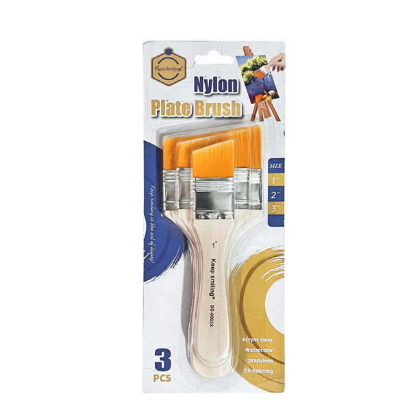 Keep Smiling Nylon Plate Brush – 3 Pcs Set