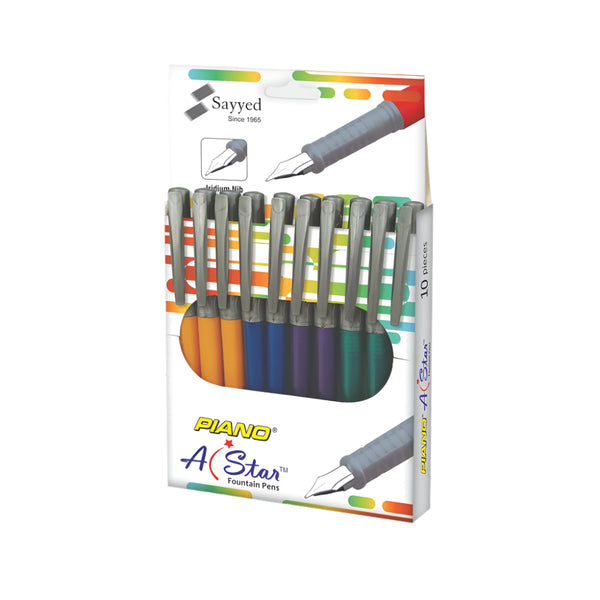 Piano Star Fountain Pen Pack Of 10