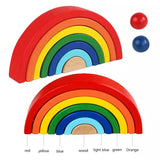 Rainbow Wooden Blocks Stacking