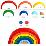 Rainbow Wooden Blocks Stacking