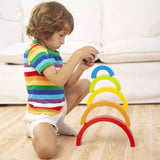 Rainbow Wooden Blocks Stacking