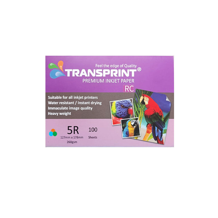 Transprint Paper Transprint 5x7 Photo Paper 260gm Rc Lusster 100 Sheets ...