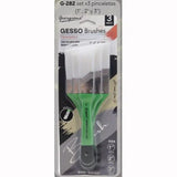 Giorgione GESSO Base Making Paint Brush Set 3 Piece