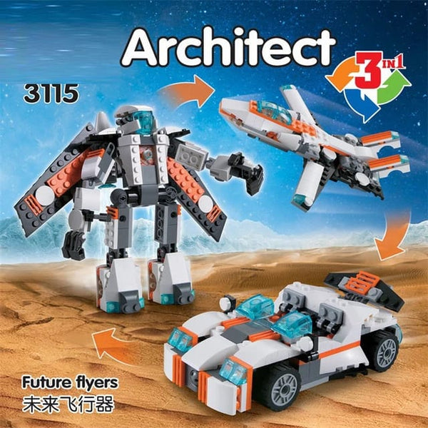 Lepin JISI TRANSFORMER FLYER JET BLOCKS 237 Piece 3115