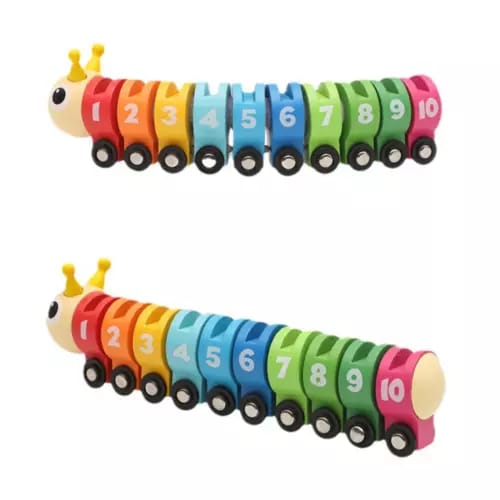 Wooden Caterpillar Train Set Learning Toy thestationerycompany.pk