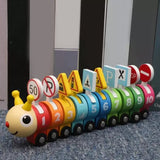 Wooden Caterpillar Train Set Learning Toy