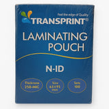 Transprint 250 Micron Lamination Pouch Pack of 100