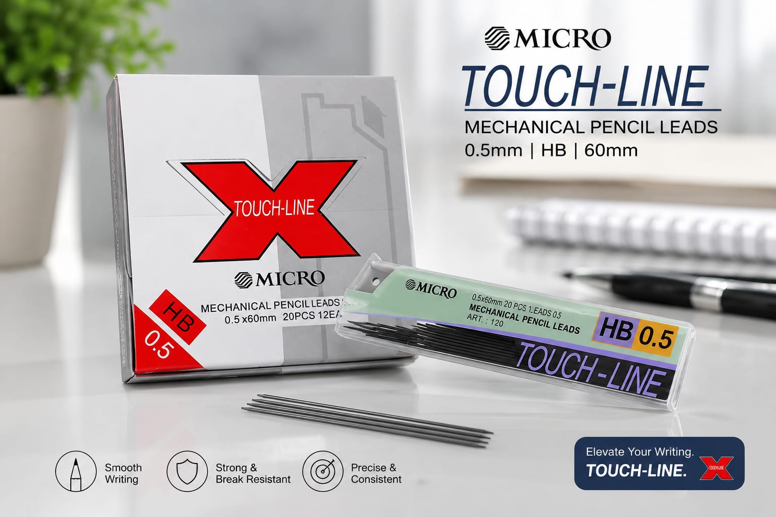 Touchline Pencil Leads 0.5 mm HB P-20 – thestationerycompany.pk