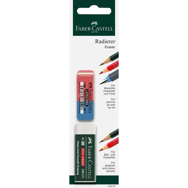 Faber Castell Dual Pack Eraser in Blister Card