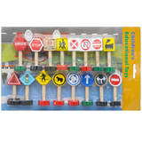Wooden Street Traffic Signs for Kids