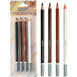 Worison Classic Soft Charcoal Pastel Pencil Set of 4