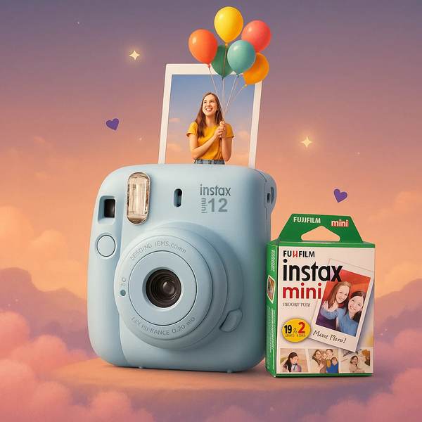 Fujifilm Instax Mini 12 Camera with Instax Film (Pastel Blue)