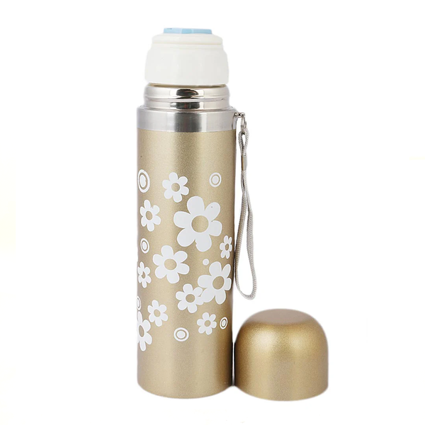Flower Design Water Bottle Metal Flask