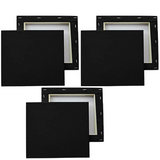 Black Canvas 3 x 3 inches Pack of 6