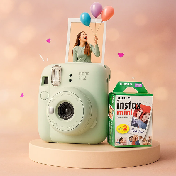 Fujifilm Instax Mini 12 Camera with Instax Film (Mint Green)