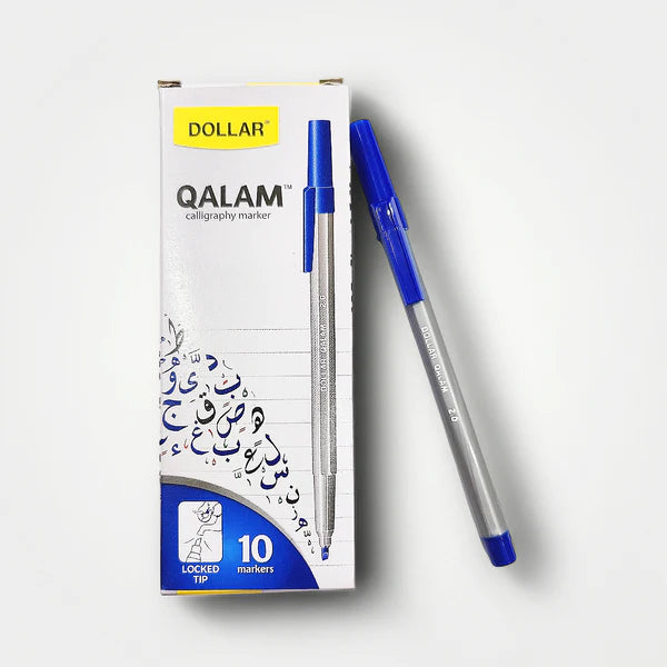 Qalam calligraphy marker with packaging on a white background