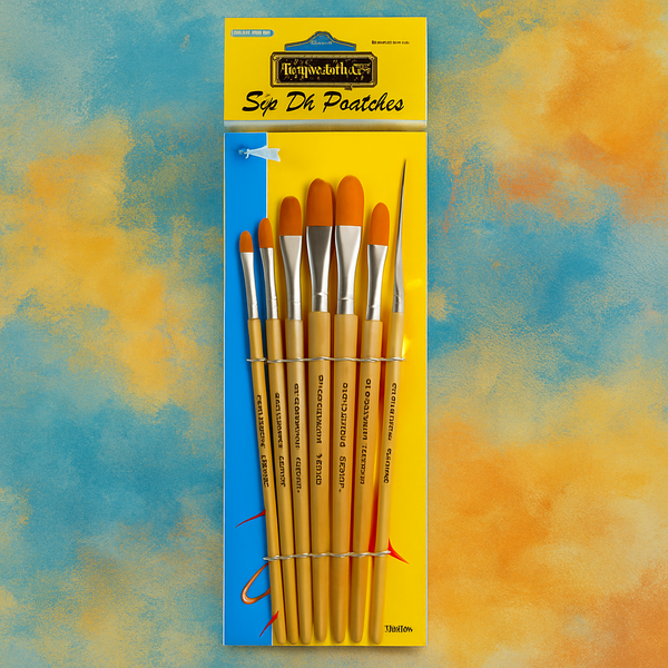Keep Smiling Filbert Artist Brush Set Of 6