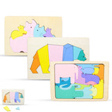 3d Wooden Animal Puzzle Educational Toys for Kids