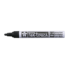 Ferrotouch paint marker on a white background
