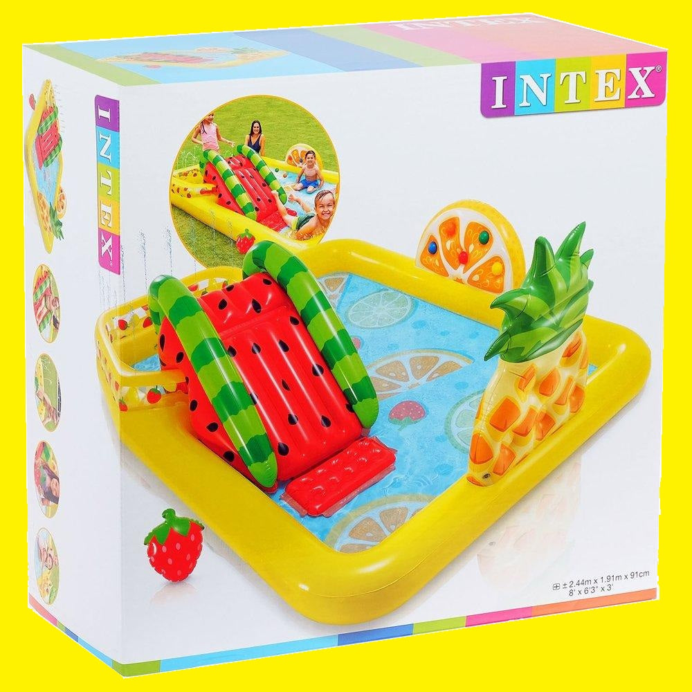 INTEX Fun fruity play center swimming pool outdoor 8ft x 6.2ft x 2.9ft