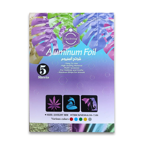 Keep Smiling Aluminum Foil Sheets – 5 Pcs