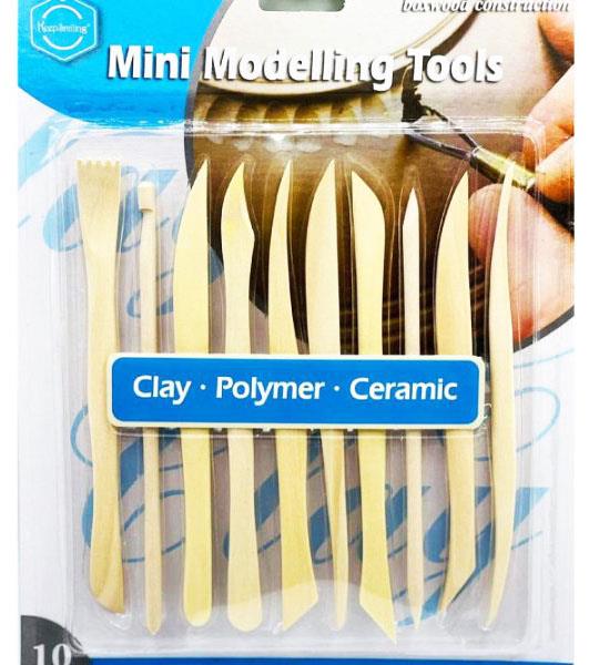 Keep Smiling Pottery Mini Modeling Tools Sculpture Set Pack of 10