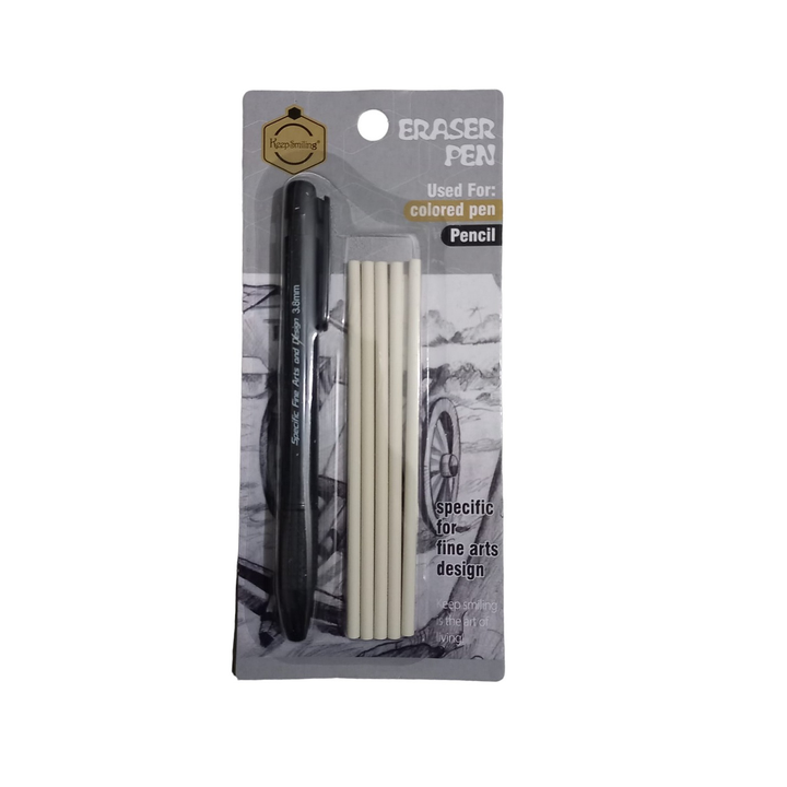 Keep Smiling Eraser Pen With 5pcs Refill – thestationerycompany.pk