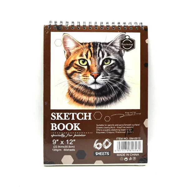 keep Smiling Spiral Sketch Pad 60 Sheets 9x12 inch