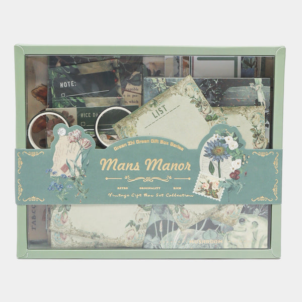 Mans Manor Vintage Sticker Set