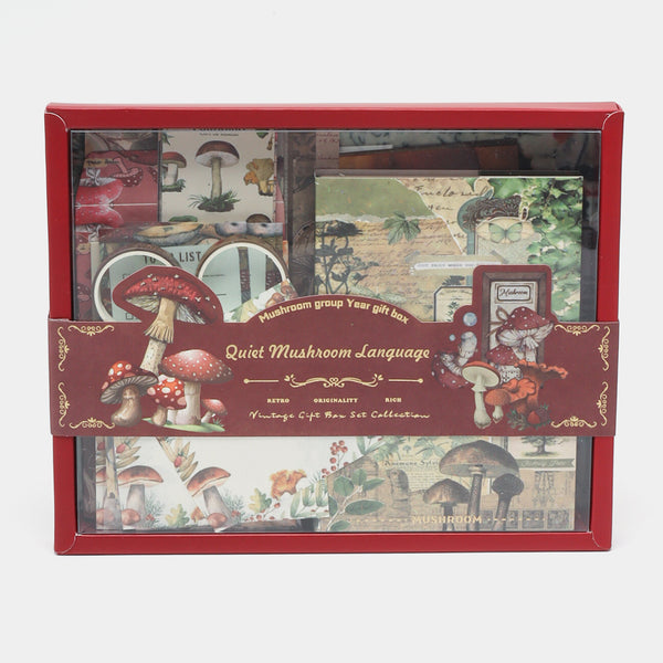 Quiet Mashroom Language Vintage Sticker Set