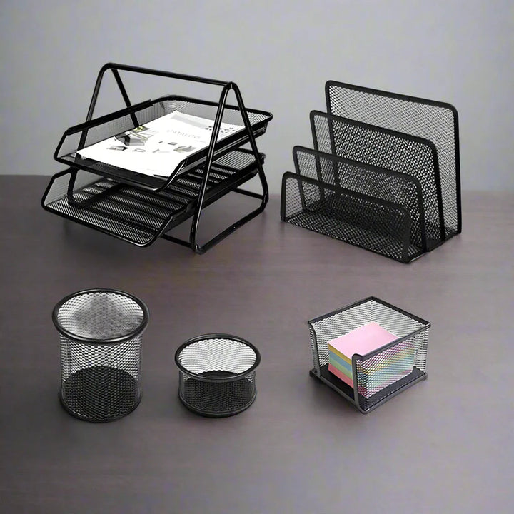 Metal Mesh Desk Set 5 DG63578 – thestationerycompany.pk