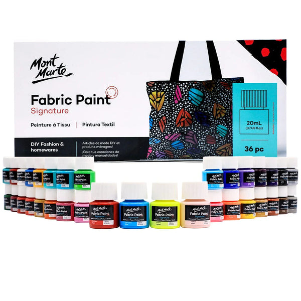Mont Marte Fabric Paint Set Signature 36pc x 20ml