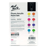 Mont Marte Fluoro Acrylic Paint Premium 36 ml Tubes Set Of 8