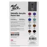 Mont Marte Metallic Acrylic Paint Premium 36 ml Tubes Set Of 8