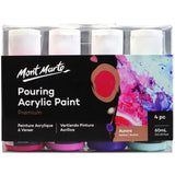 Mont Marte Premium Pouring Acrylic Paint 60ml Set Of 4 Aurora