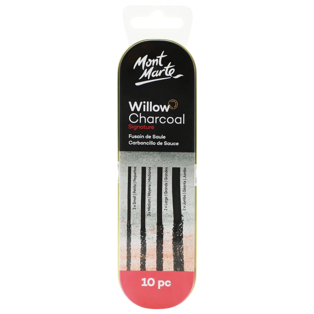 Mont Marte Willow Charcoal in Tin Signature 10pc