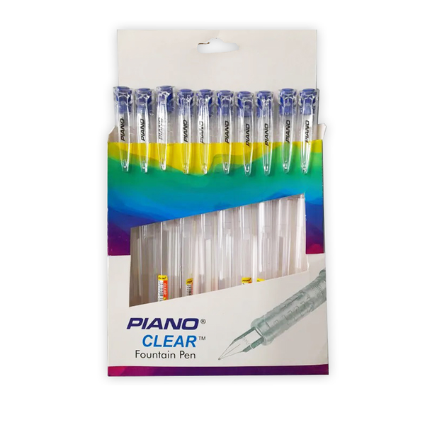 Piano Clear Fountain Pen Pack Of 10