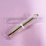Metal Golden Ball Pen with Ring on Top