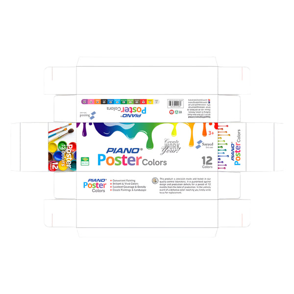 Piano Poster Color Pack of 12